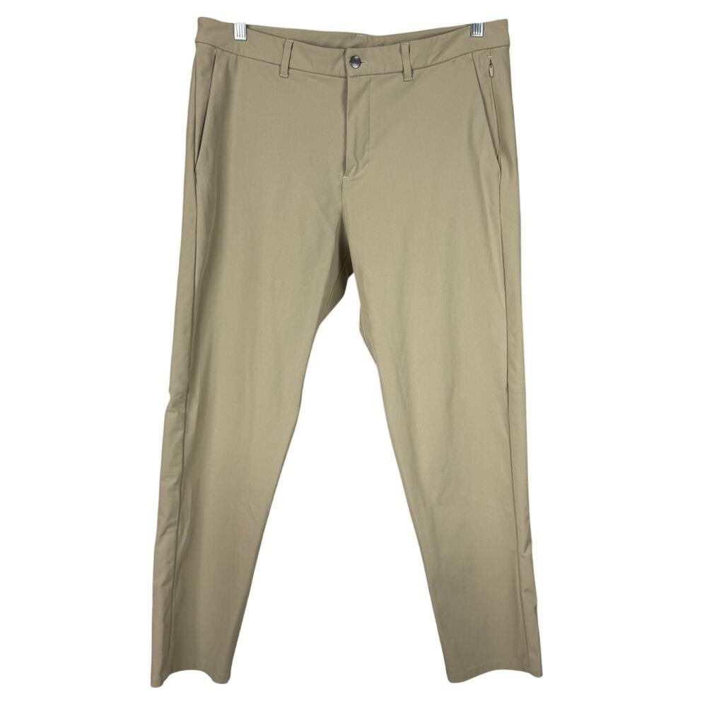 Lululemon Commission Pant Slim Warpstreme Tofino Sand Men's Size 36 x 29 EUC